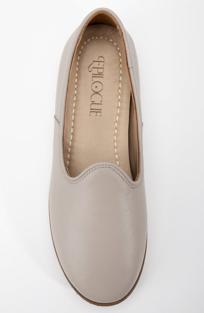 Dalya - Dark Beige Leather Slip On (Women)