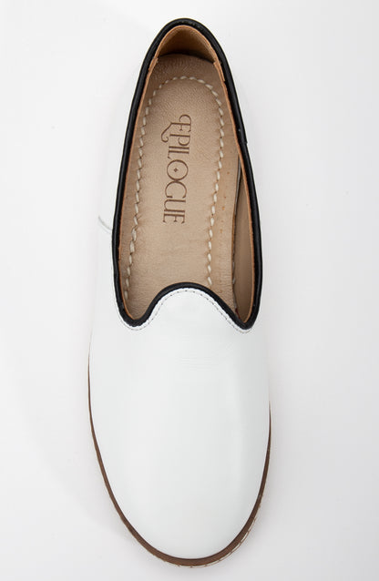 Dalya - White Leather Slip On (Women)