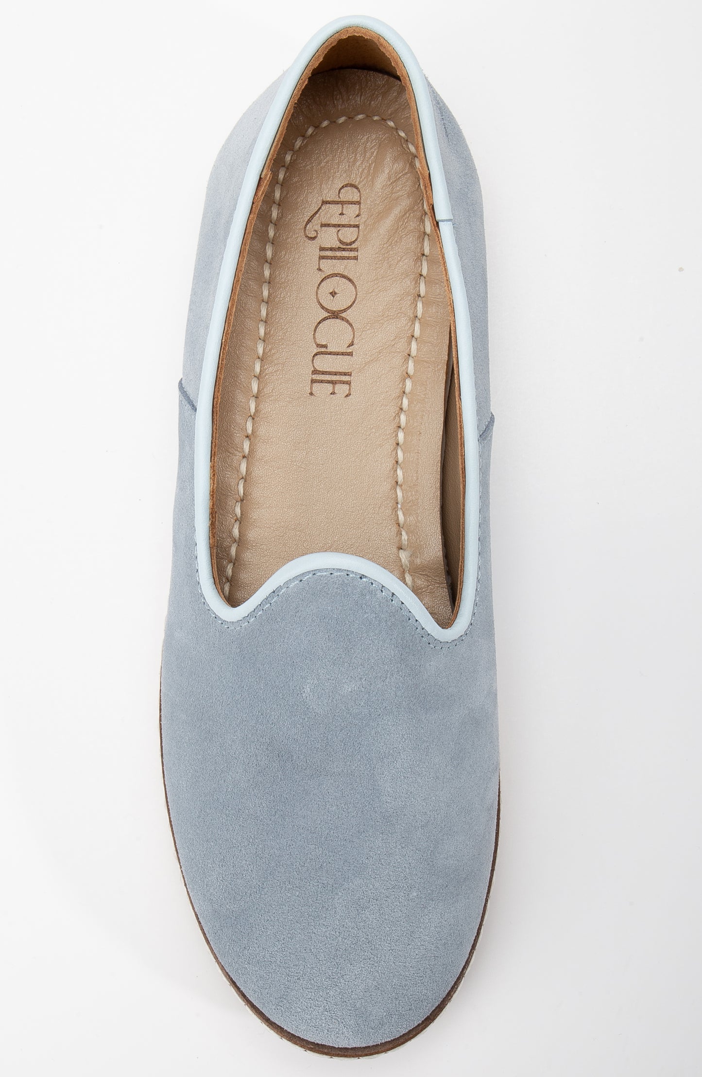 Istanbul - Dusty Blue Suede Leather Slip On (Women)