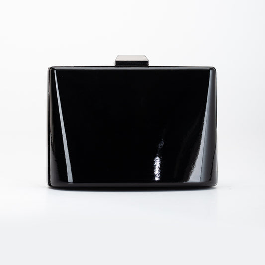 Marla - Black Patent Evening Clutch