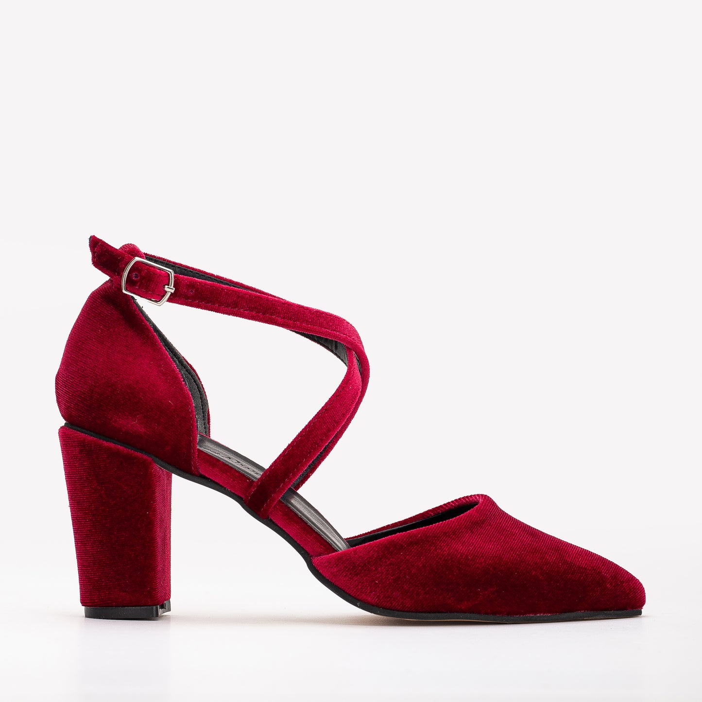 Sina - Burgundy Velvet High Heels