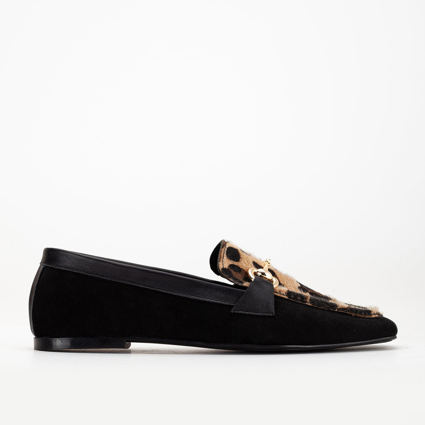 Mabel - Black Suede Leather Loafers
