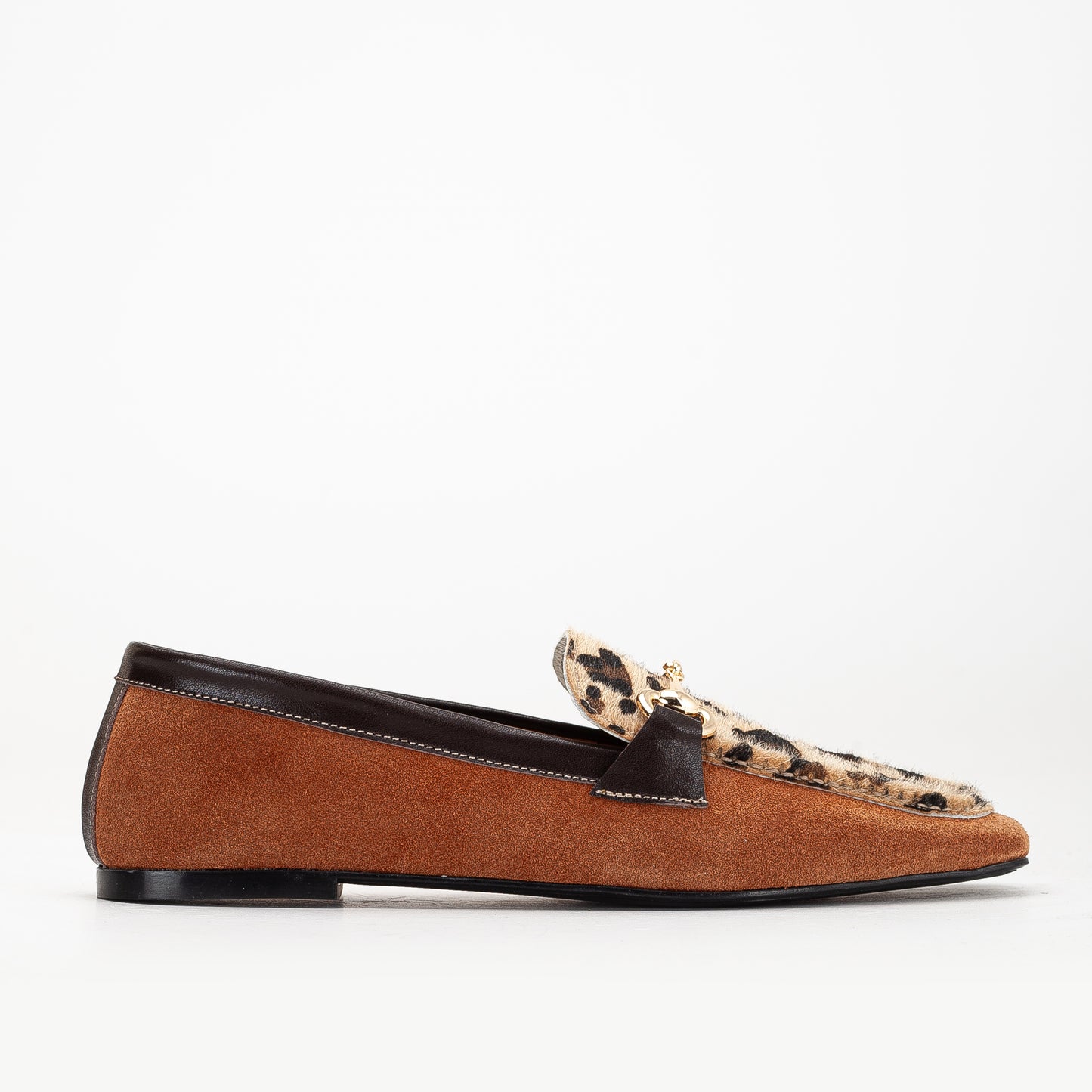Mabel - Cognac Brown Suede Leather Loafers