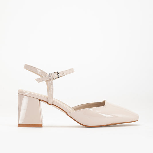 Kayla  - Beige Patent Pumps