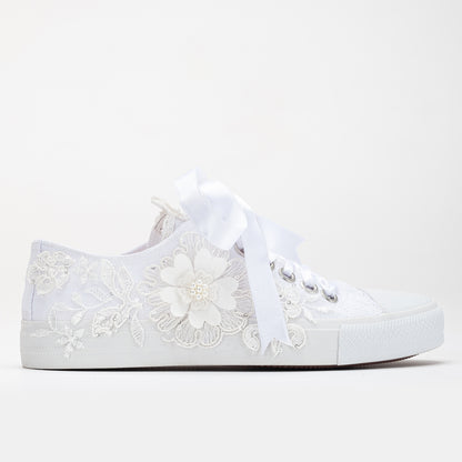 Peyton - White Low Wedding Sneakers
