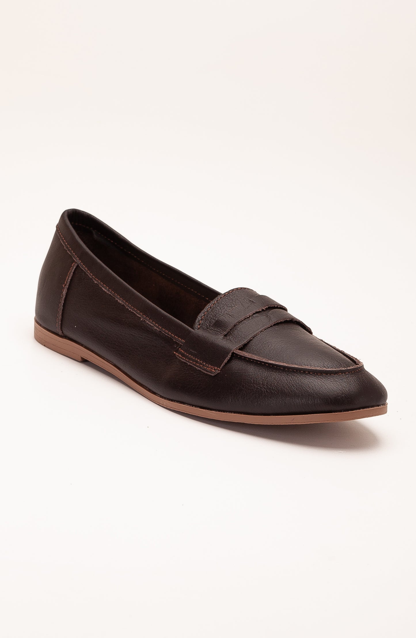 Dorothy - Dark Brown Leather Loafers