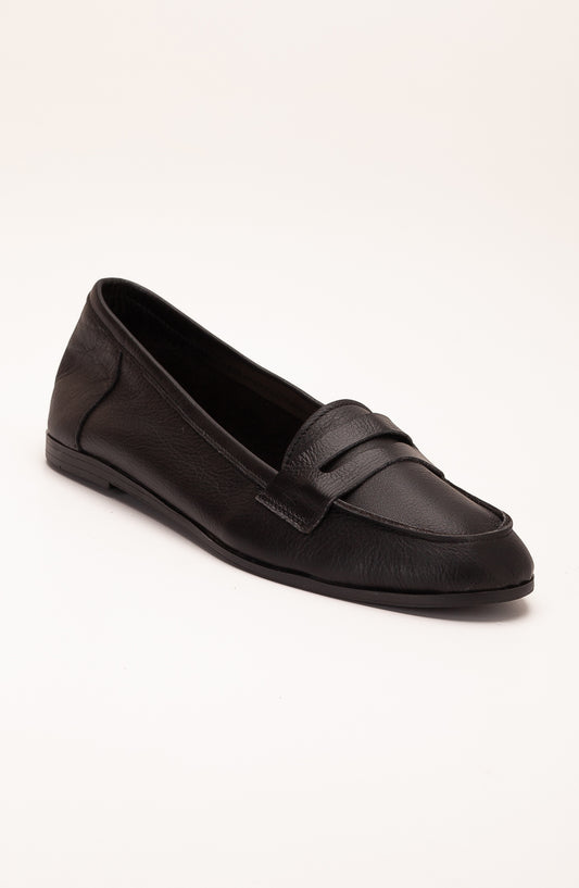 Dorothy - Black Leather Loafers