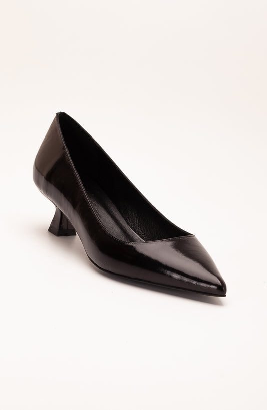 Helly - Black Patent Leather Stiletto Pumps (Women)