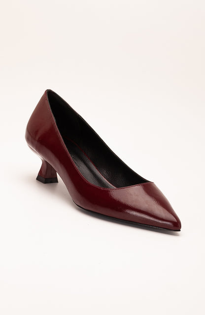 Helly - Burgundy Patent Leather Stiletto Pumps (Women)