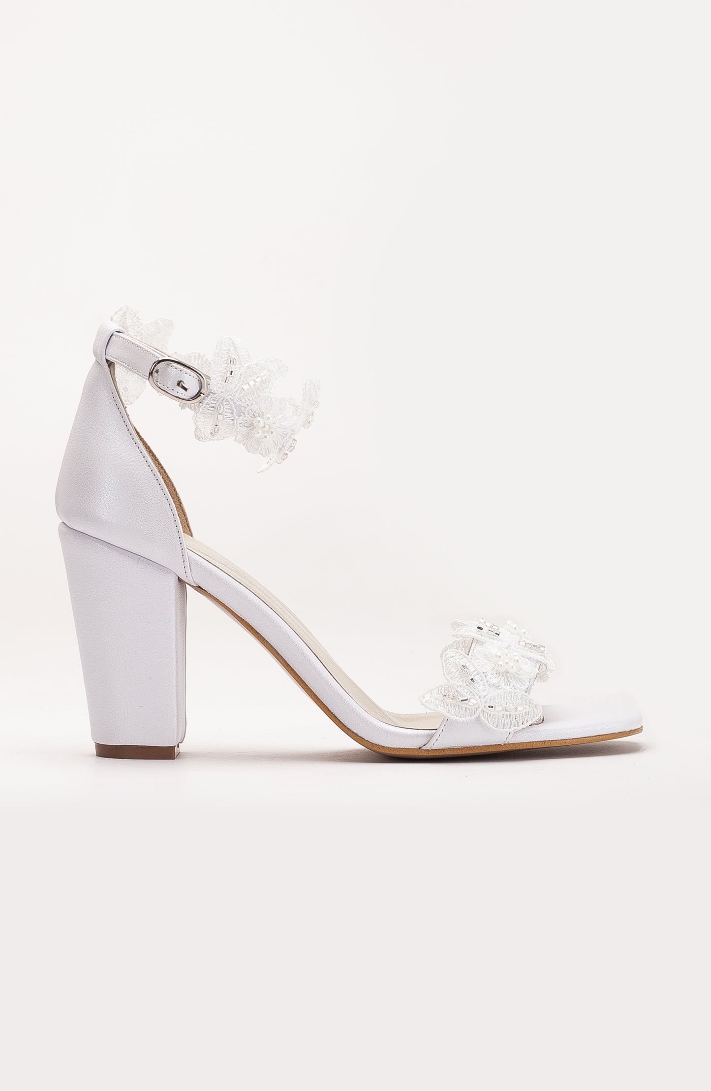 Vivian - Ivory Lace Leather Bridal Sandals