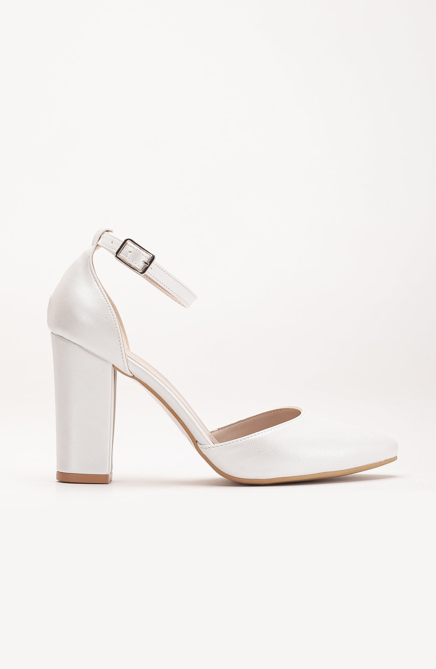 Denise - Ivory Wedding Heels with Pearls