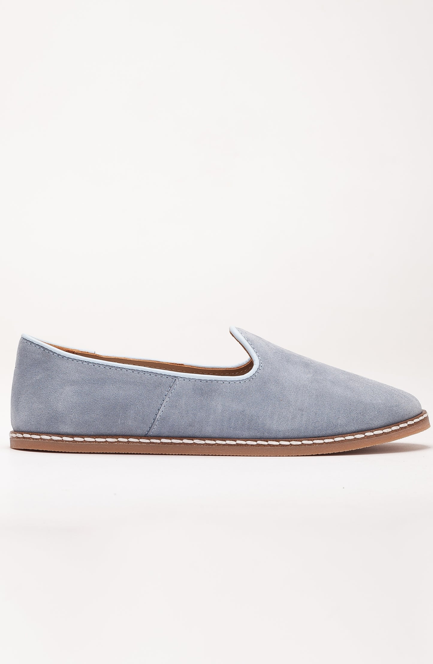 Istanbul - Dusty Blue Suede Leather Slip On (Women)