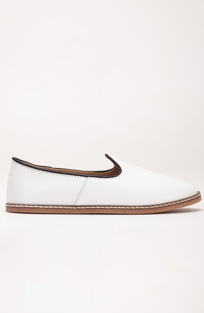 Dalya - White Leather Slip On (Women)