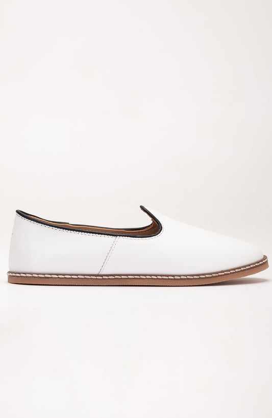 Dalya - White Leather Slip On (Women)