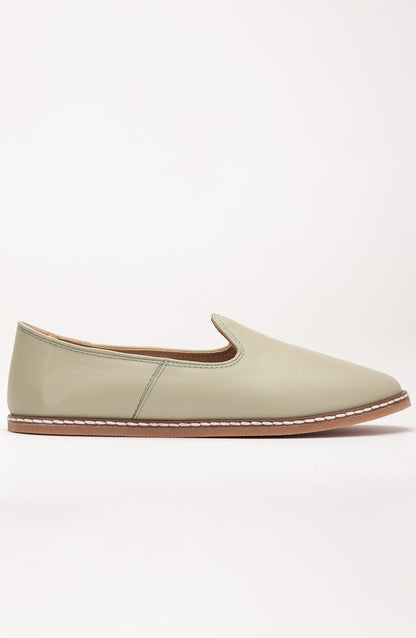 Dalya - Sage Green Leather Slip On (Women)