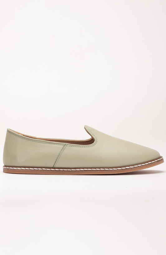 Dalya - Sage Green Leather Slip On (Women)