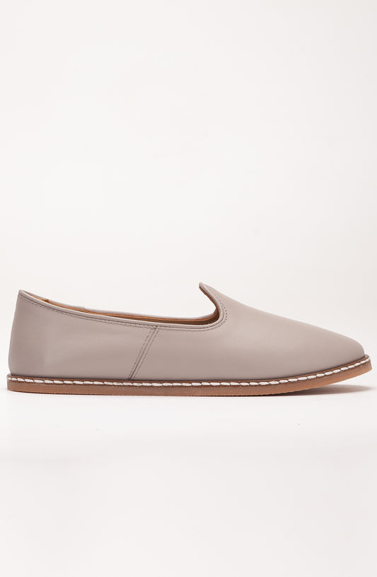 Dalya - Dark Beige Leather Slip On (Women)