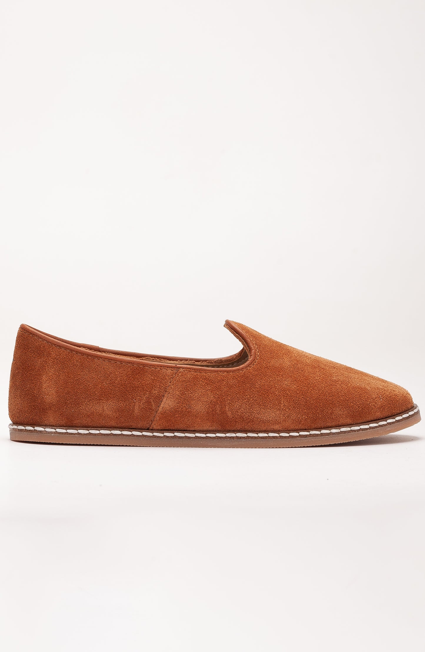 Istanbul - Cognac Brown Suede Leather Slip On (Women)