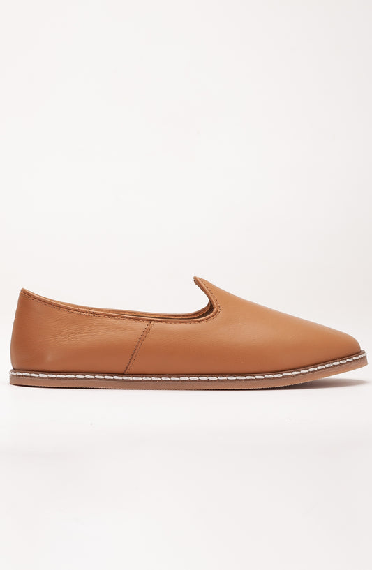 Dalya - Cognac Brown Leather Slip On (Women)