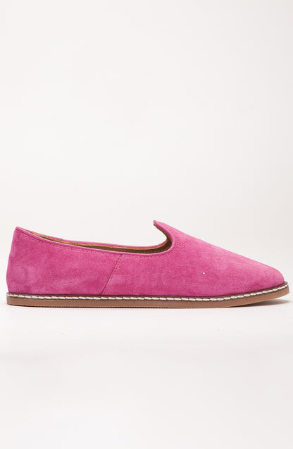 Istanbul - Fuchsia Pink Suede Leather Slip On (Women)