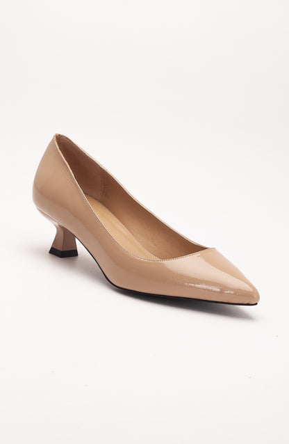 Helly - Beige Patent Leather Stiletto Pumps