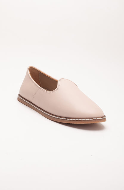 Dalya - Beige Leather Slip On (Women)