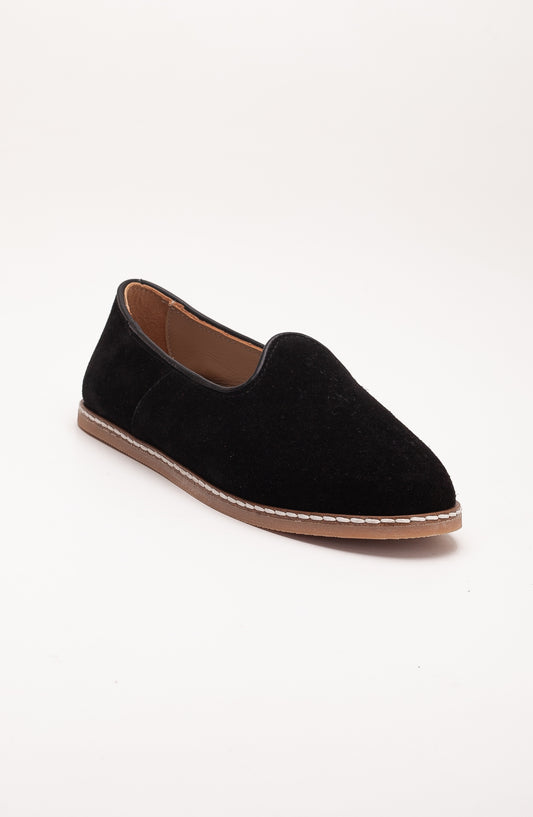 Istanbul - Black Suede Leather Slip On (Women)