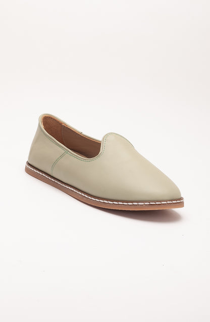 Dalya - Sage Green Leather Slip On (Women)