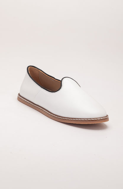 Dalya - White Leather Slip On (Women)
