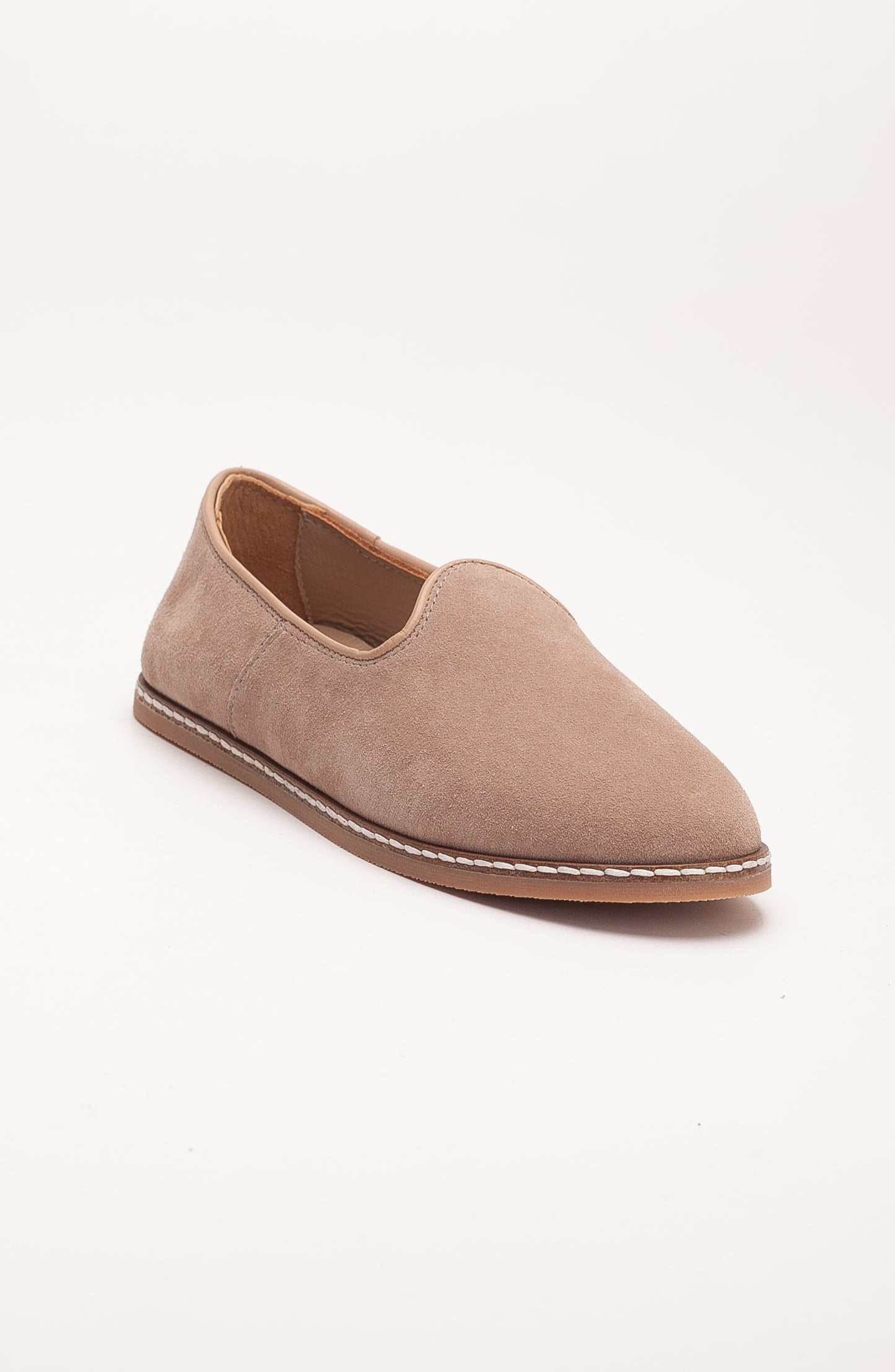 Istanbul - Beige Suede Leather Slip On (Women)