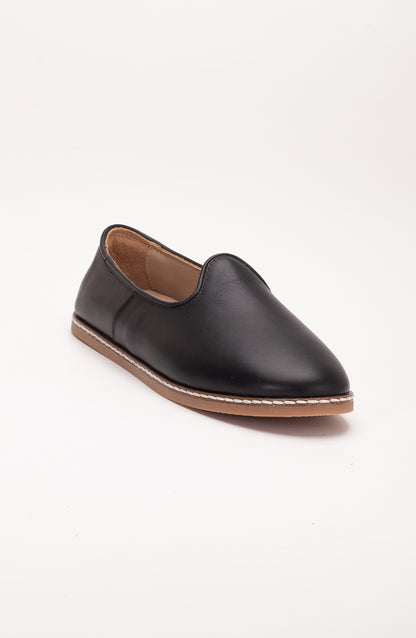 Dalya - Black Leather Slip On (Women)