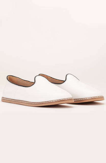 Dalya - White Leather Slip On (Women)