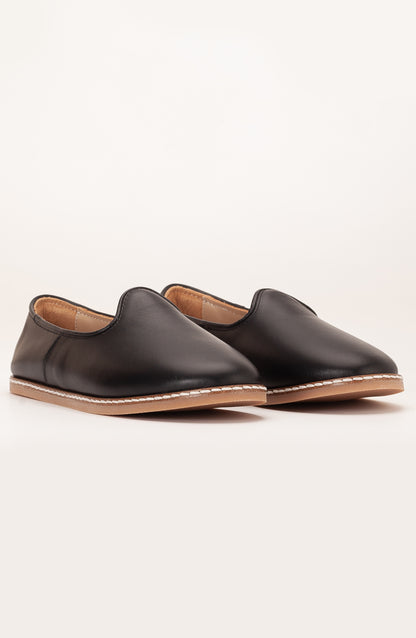 Dalya - Black Leather Slip On (Women)