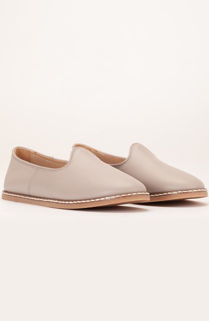 Dalya - Beige Leather Slip On (Women)