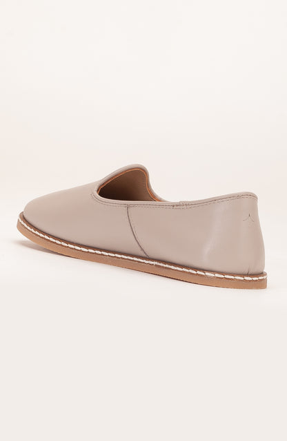 Dalya - Dark Beige Leather Slip On (Women)