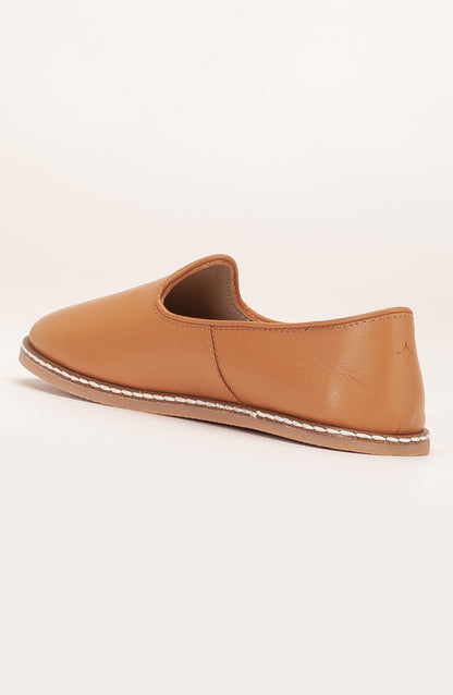 Dalya - Cognac Brown Leather Slip On (Women)