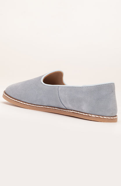 Istanbul - Dusty Blue Suede Leather Slip On (Women)