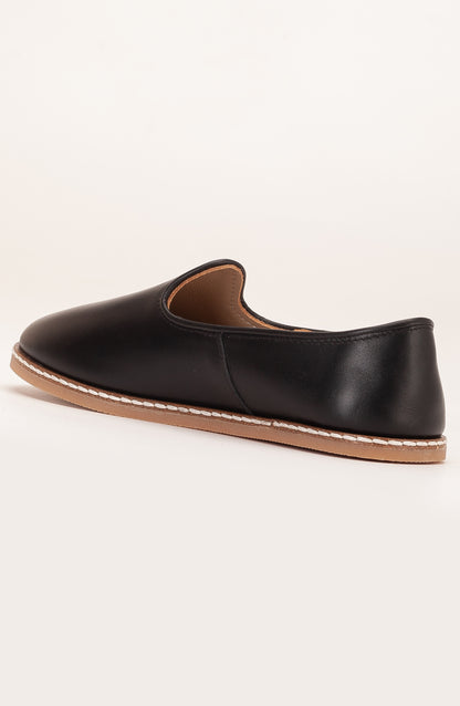 Dalya - Black Leather Slip On (Women)