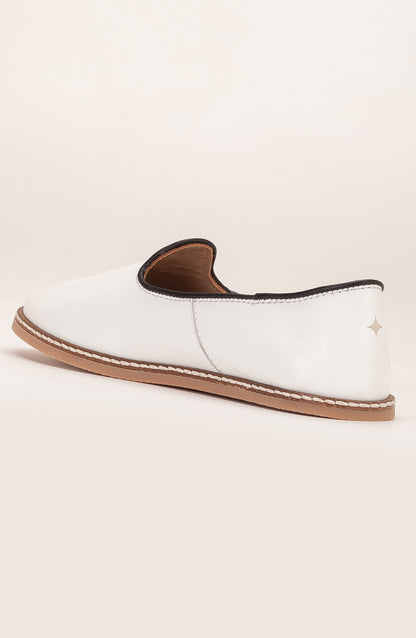 Dalya - White Leather Slip On (Women)