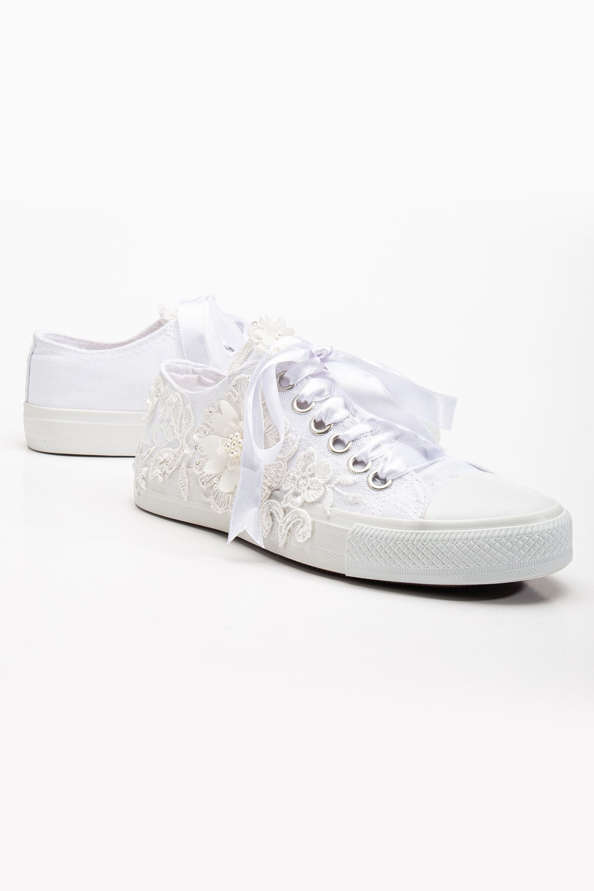 Peyton - White Low Wedding Sneakers