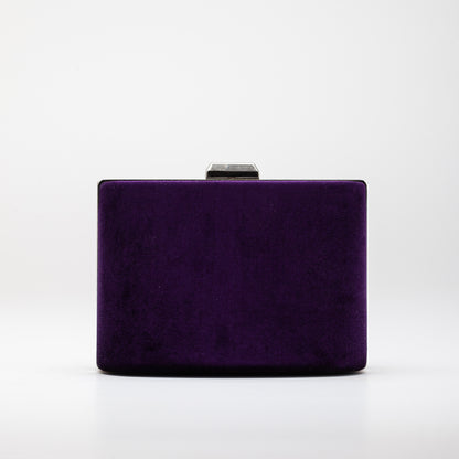 Alba - Purple Velvet Clutch