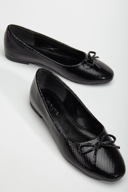 Amy - Black Ballerina Flats