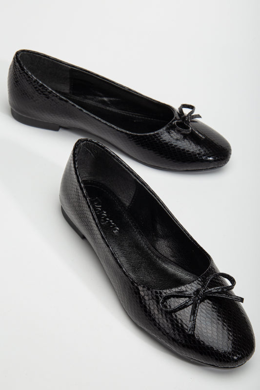 Amy - Black Ballerina Flats
