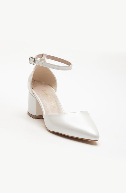 Fiona - Ivory Bridal Heels with Ribbon