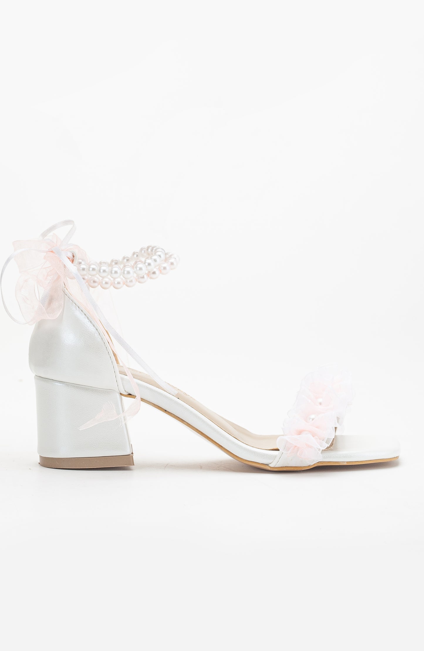 Moana - Lace Bridal Sandals with Pearls