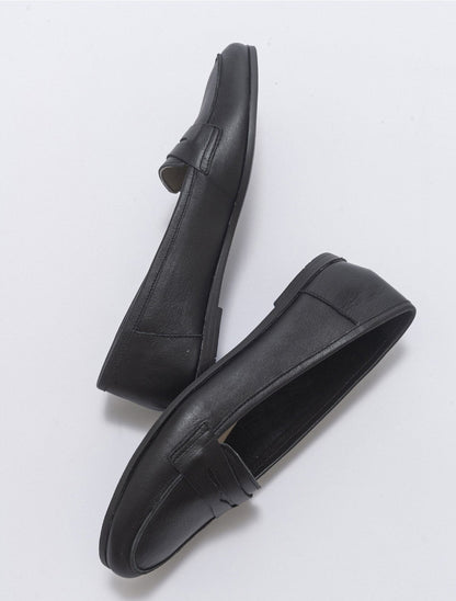 Dorothy - Black Leather Loafers
