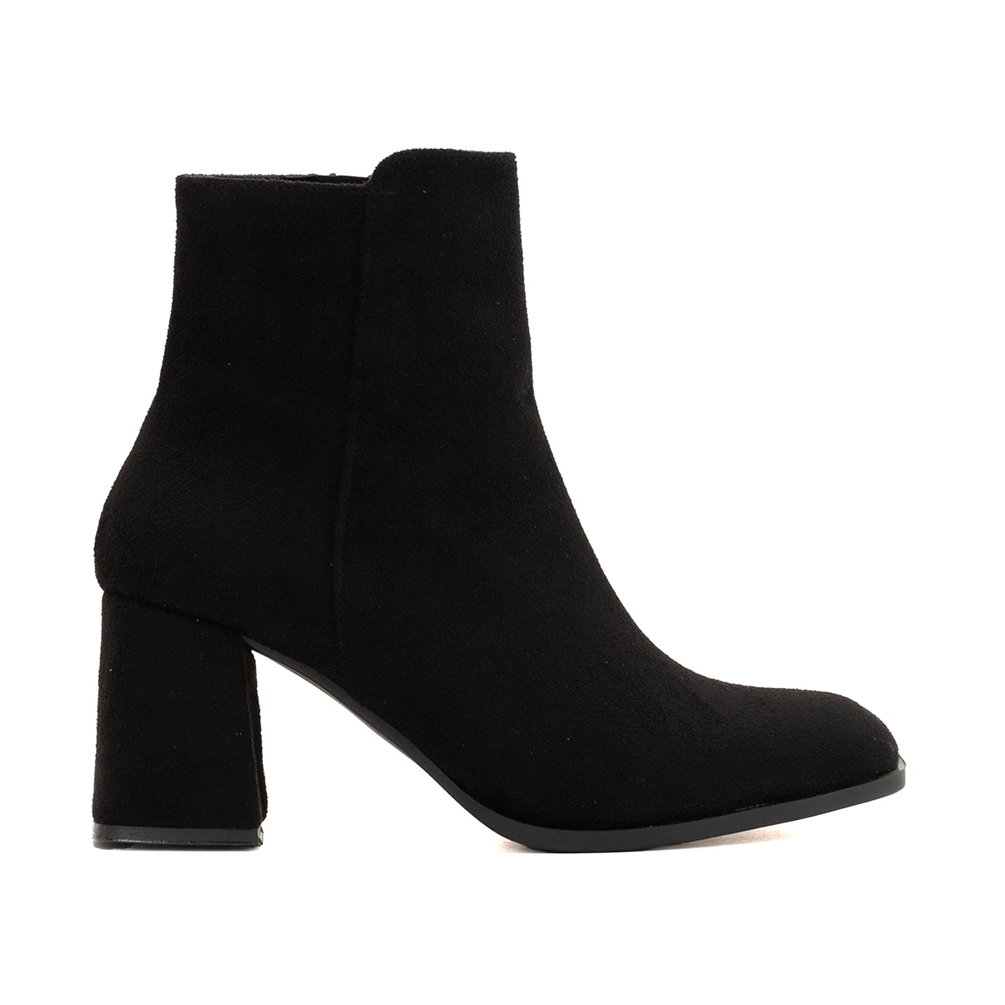 Nadine - Black Suede Ankle Boots