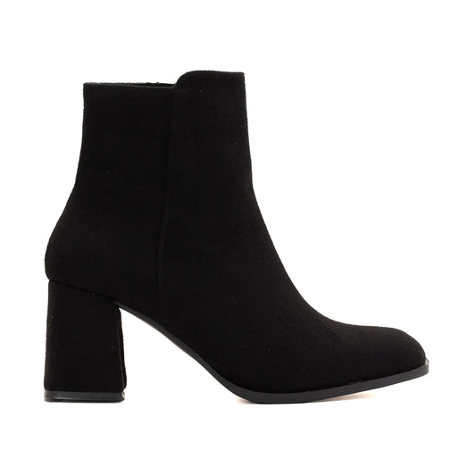 Nadine - Black Suede Ankle Boots