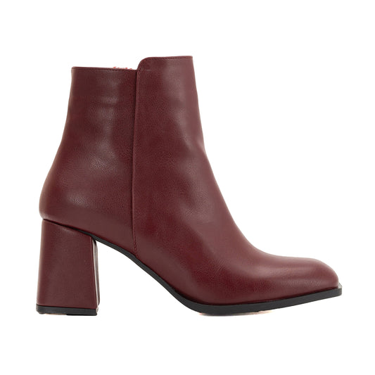 Nadine - Burgundy Ankle Boots