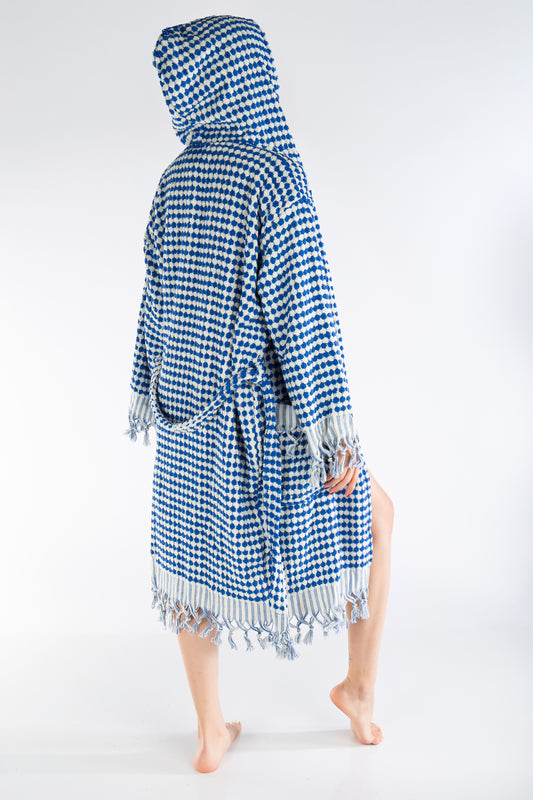 Janice - Organic Cotton Handwoven Bubble Bathrobe (Unisex)